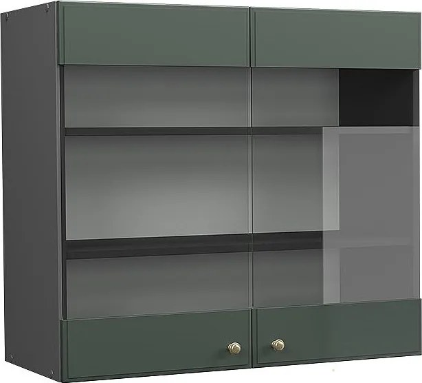 Szklana szafka kuchenna green gold country 80x34.1x72 fame-line
