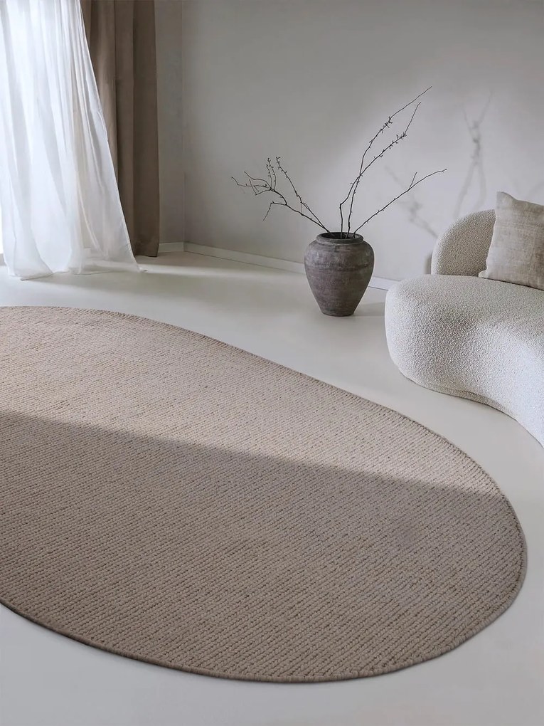 Dywan wełniany Villeroy & Boch beżowy owal 160 cm x 230 cm