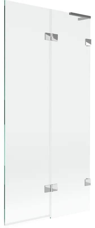 Mexen Lunar L parawan nawannowy 2-skrzydłowy prawy 90 x 150 cm, transparent, chrom - 897L-090-100-01-00-P