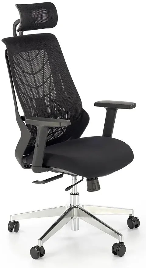 Czarny fotel ergonomiczny zgodny z rozporządzeniem MR i PS z 2023r.  - Liria