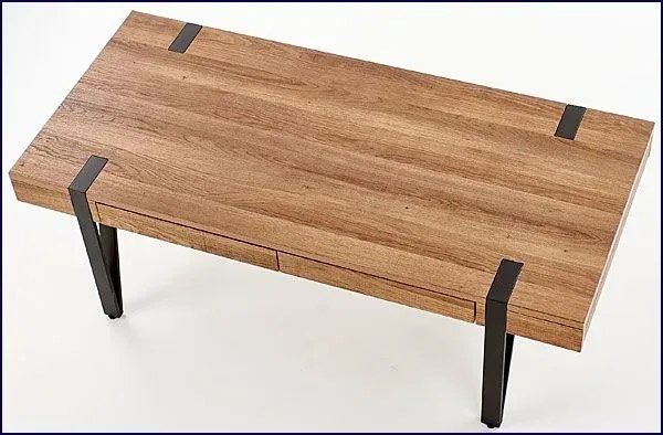 Ława z szufladami miodowy orzech N0-L01