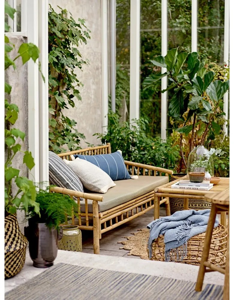 Beżowo-naturalna bambusowa sofa ogrodowa Sole – Bloomingville