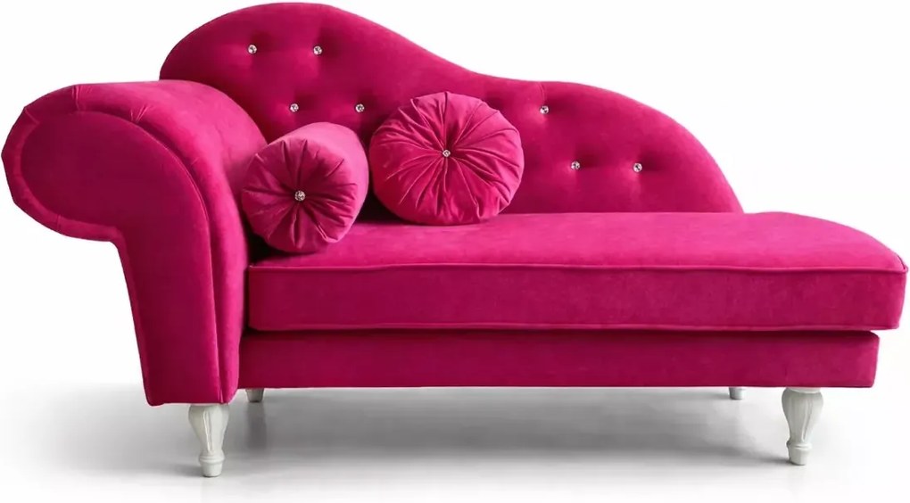 Elegancki szezlong tapicerowany w stylu angielskim