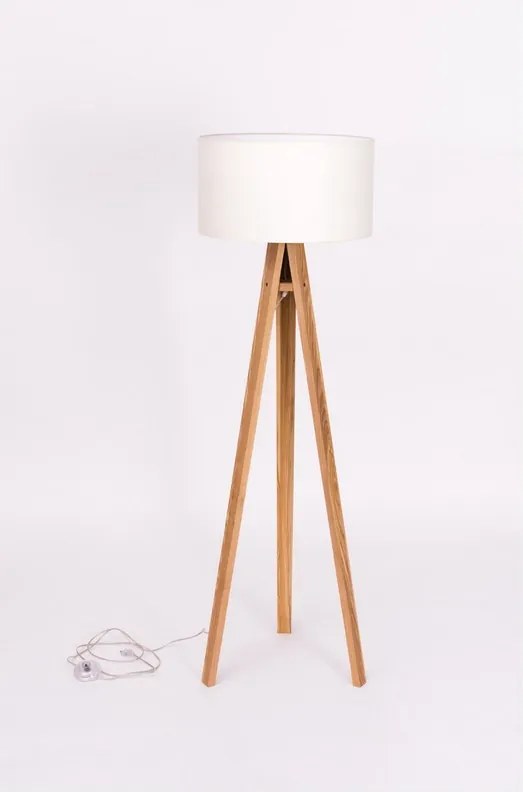 Lampa podłogowa na trzech nogach z drewna jesionowego Wanda