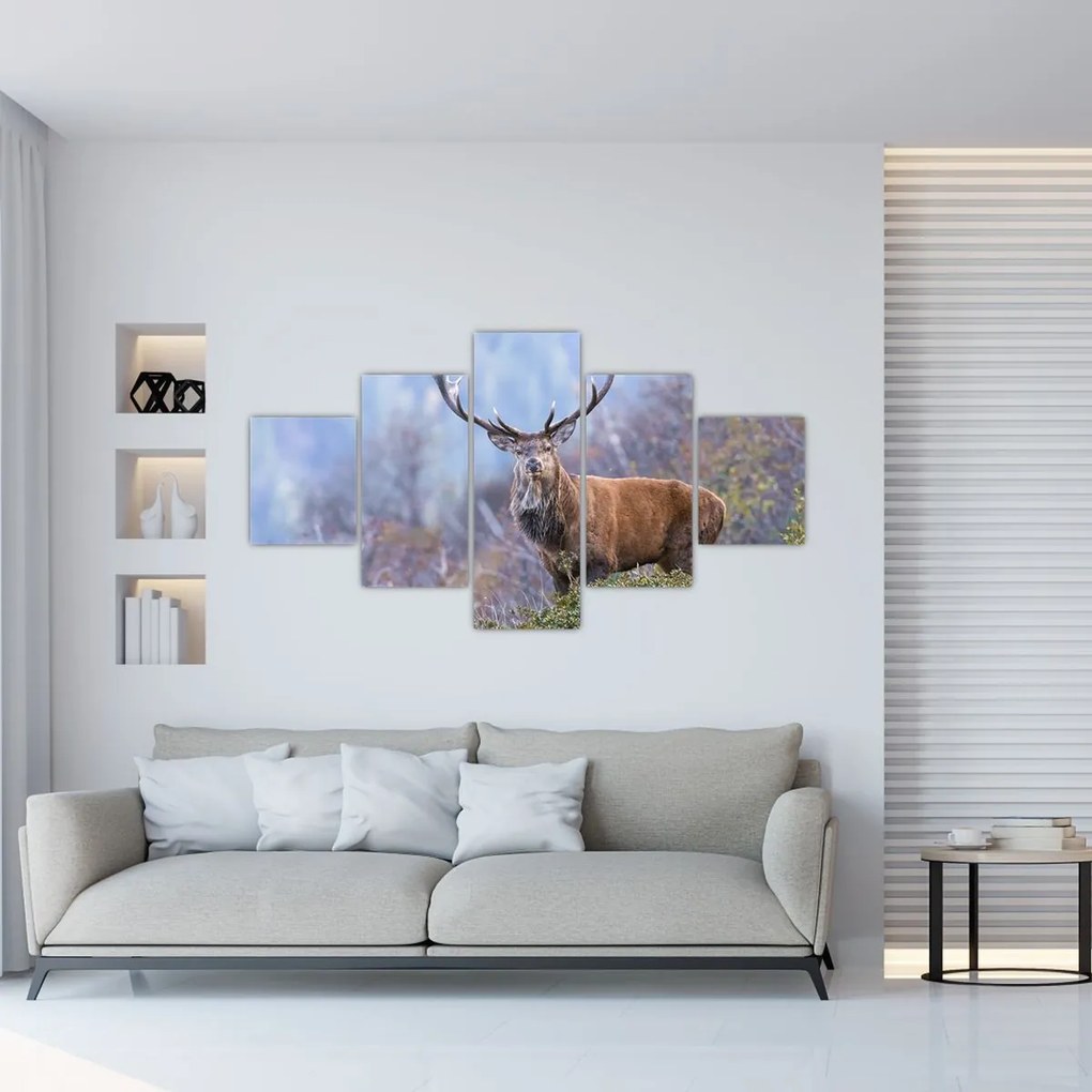 Obraz - Jeleń w krajobrazie (125x70 cm)