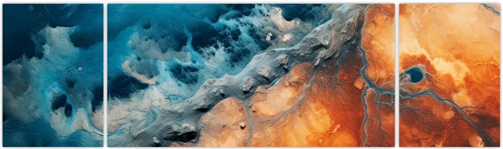 Obraz - Woda i ogień (170x50 cm)