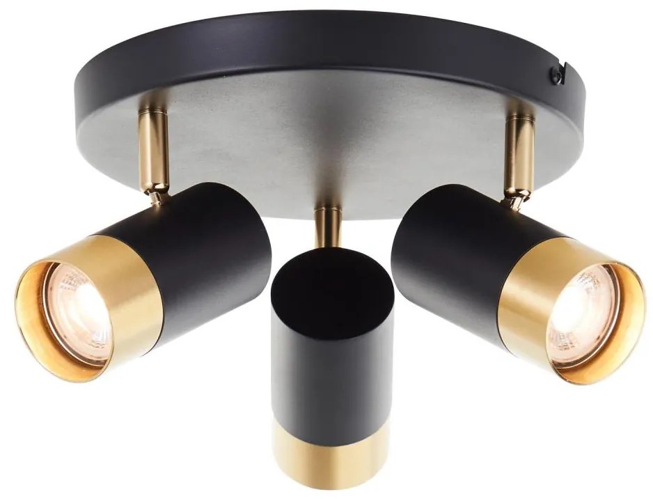 Brilliant - Oprawa punktowa LED VIGOLO 3xGU10/5W/230V czarny/złoty