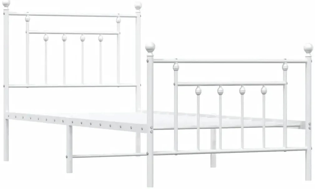 Białe metalowe łóżko pojedyncze 100x200 cm L7-P41