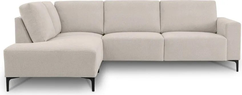 Beżowy narożnik z tkaniny szenilowej (lewostronny/w kształcie litery L) Fabian – Scandic