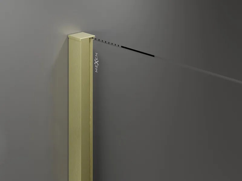 Mexen Velar drzwi prysznicowe rozsuwane 110 cm, transparent, złote szczotkowane - 871-110-000-01-55