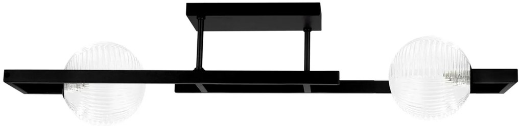 Sufitowa lampa transparentno-czarna H8-H94