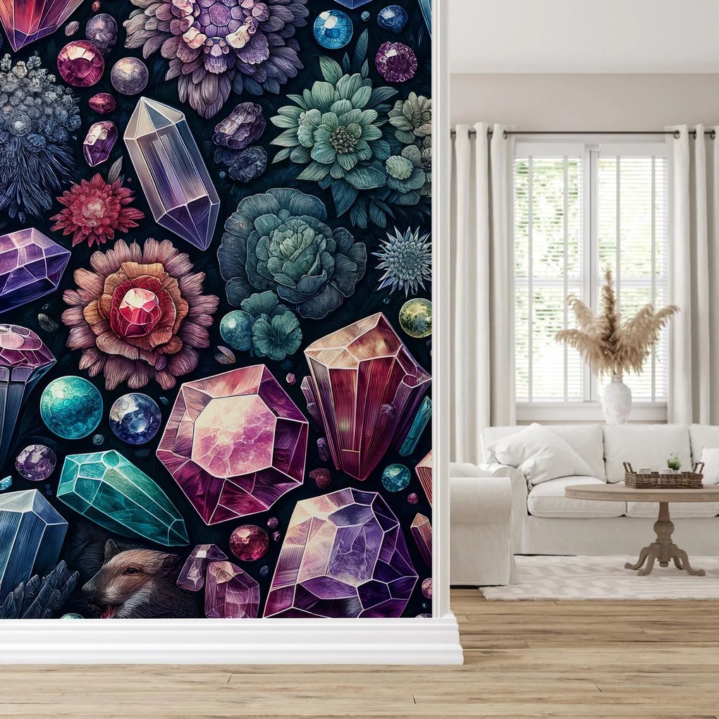 Fototapeta - Kwiatowe diamenty (196x136 cm)