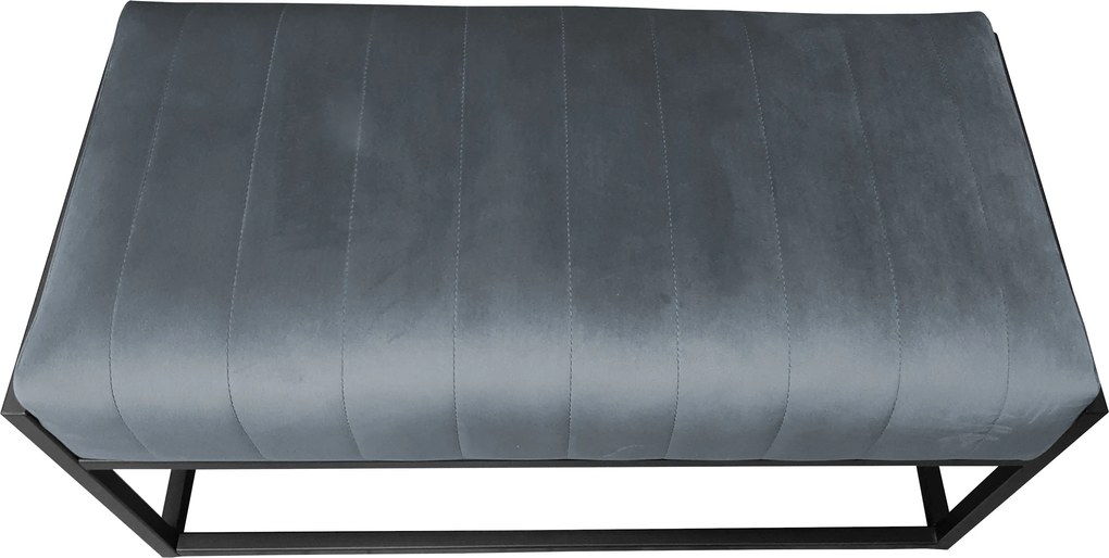 Ławka KAYA tkanina Welur loft ławka metal : Kolor Stelaża - Czarny , Kolor tkaniny - VELVET - BL14, Typ tkaniny - Velvet