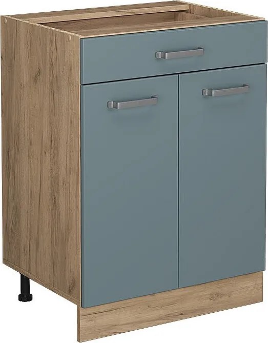 Szafka dolna do kuchni niebiesko-szary 60x46x81.6 r-line