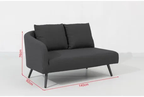 Melia LIKA-TEX® antracyt - luksusowy zestaw ogrodowy