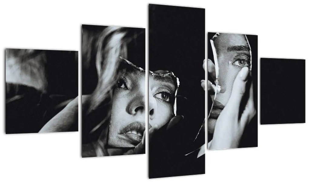 Obraz - Spojrzenie w lustro (125x70 cm)