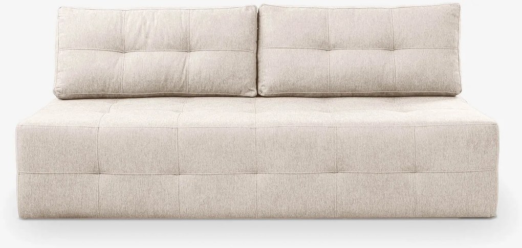 Sofa z Funkcją Spania MORANA Kremowa Nowoczesna