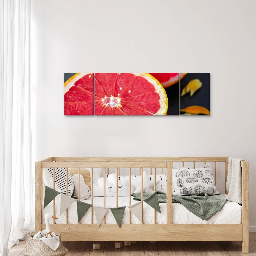 Obraz pokrojonych grejpfrutów (170x50 cm)