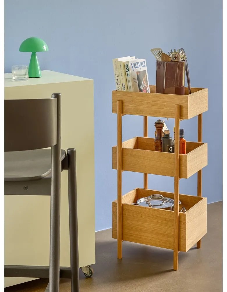 Konsola z litego drewna dębowego 34x43 cm Stack – Hübsch