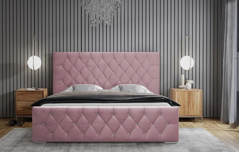 Łóżko Mona I 140 w tkaninie Magic Velvet 2257