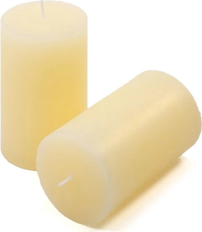 Zestaw świec rustykalnych, 11,5 cm, Ø 6,8 cm, kremowy, 6 szt