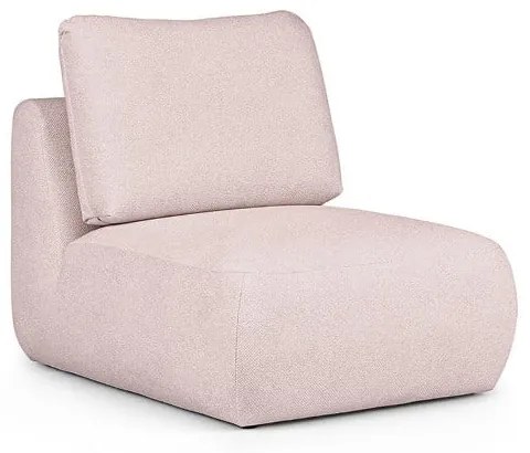 Jasnoróżowy fotel z materiału bouclé Mirel – Rodier