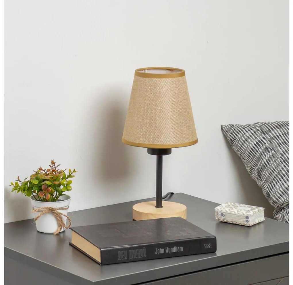 Brilagi - Lampa stołowa NUBILA WOOD 1xE27/25W/230V dąb/jasnobrązowy