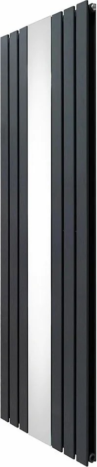 Grzejnik z płaskim lustrem - 1800 mm x 565 mm - antracytowy szary