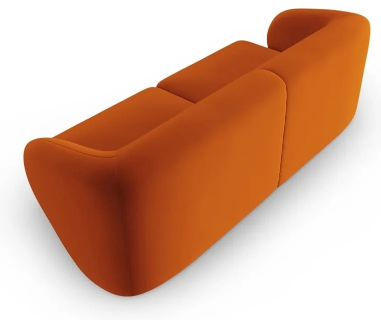 Aksamitna sofa w kolorze terakoty 188 cm Paolo – Milo Casa