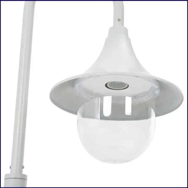 Biała pojedyncza lampa ogrodowa stojąca - A464-Agita