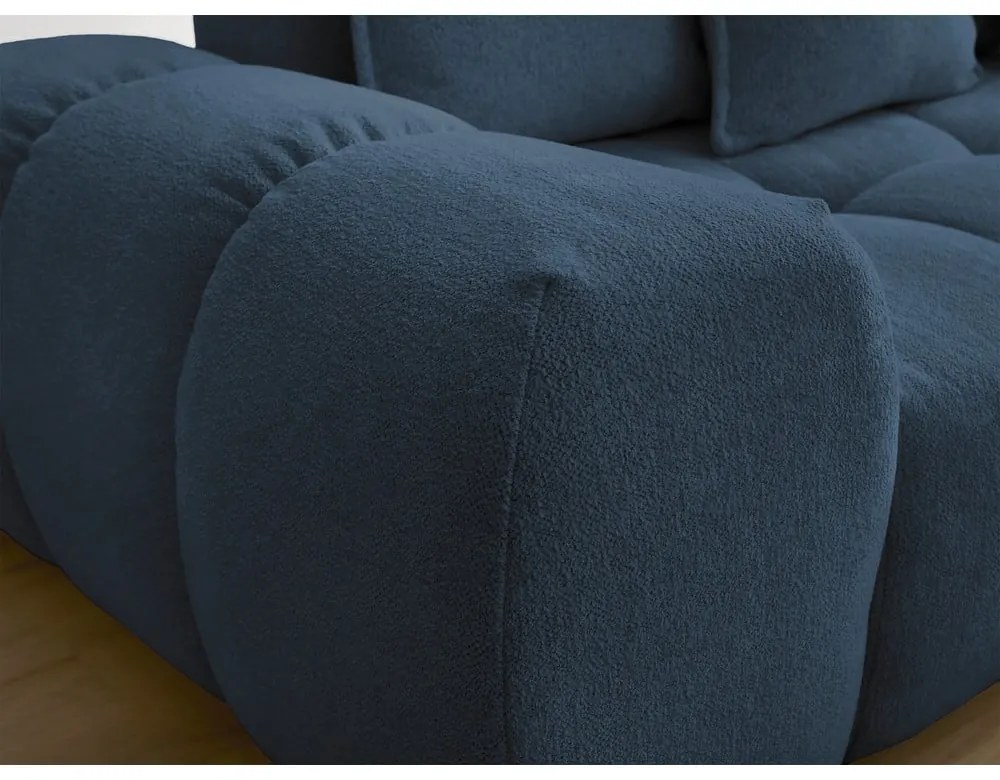 Ciemnoniebieska sofa z tkaniny szenilowej 278 cm Everest – Bobochic Paris
