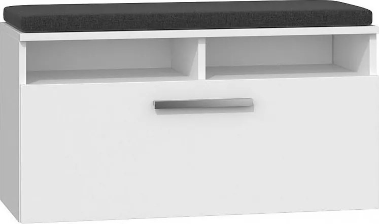 Szafka na obuwie Riva | Biała | 85x35x45 cm |Szafka na obuwie z siedziskiem