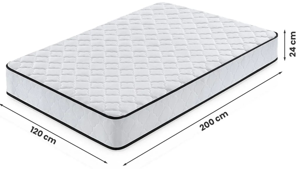 Materac sprężynowy z pokrowcem 120x200 cm L9-A28