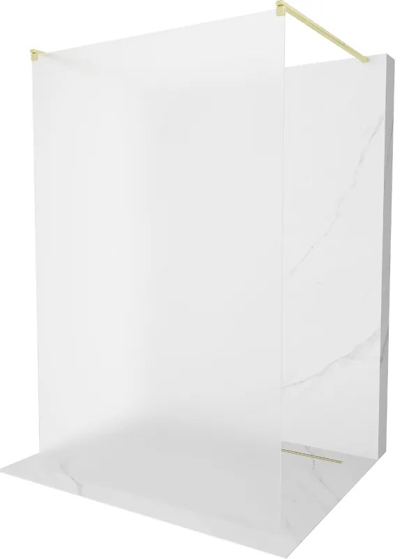 Mexen Kioto ścianka prysznicowa wolnostojąca 100 x 200 cm, szron 8 mm, złota szczotkowana - 800-100-002-55-30