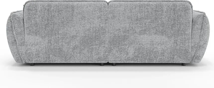 Jasnoszara sofa z tkaniny szenilowej z szezlongiem 252 cm Nelia Big – Ropez