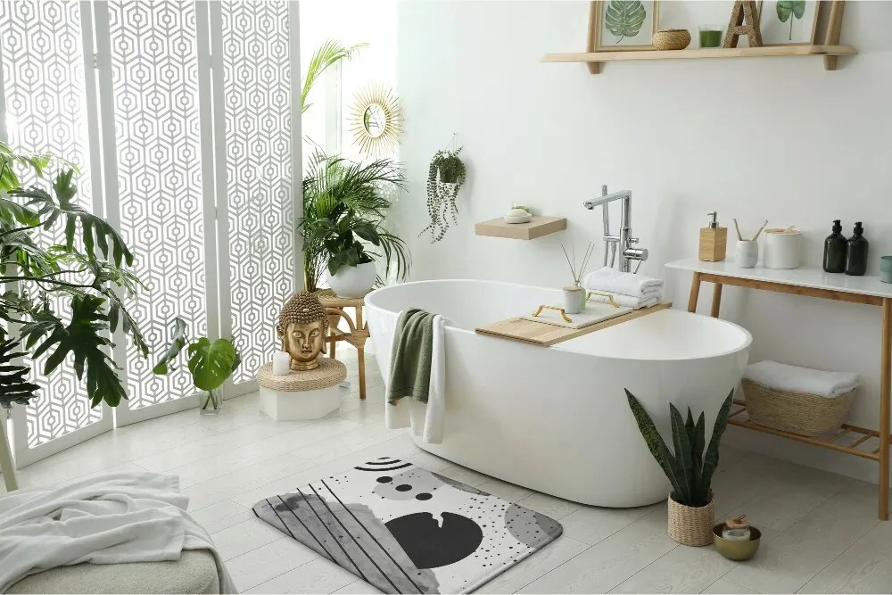 Dywanik łazienkowy Dywanik łazienkowy Geometryczne wzory