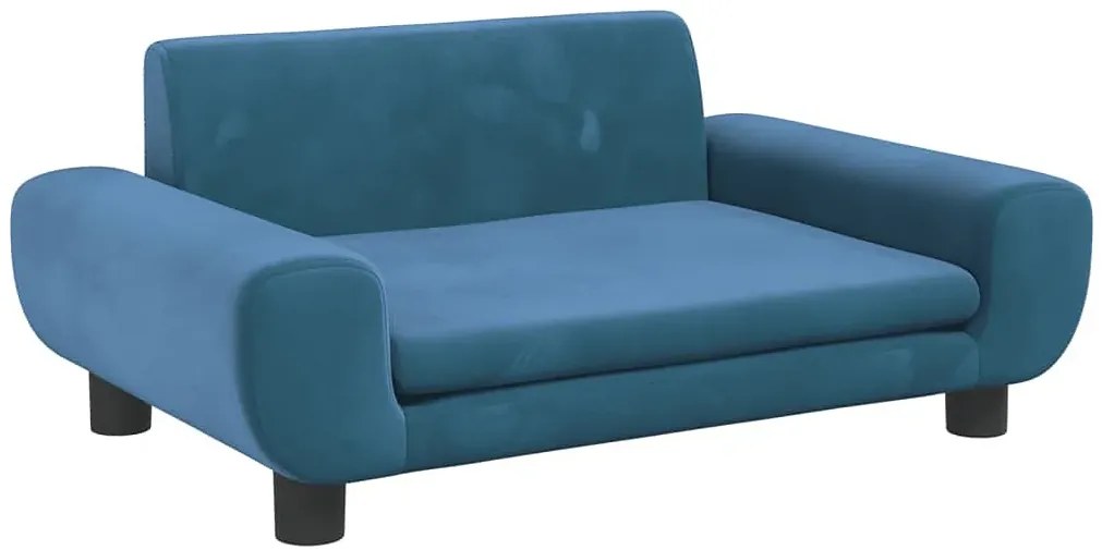 Niebieska sofa dla chłopca na nóżkach H8-W79
