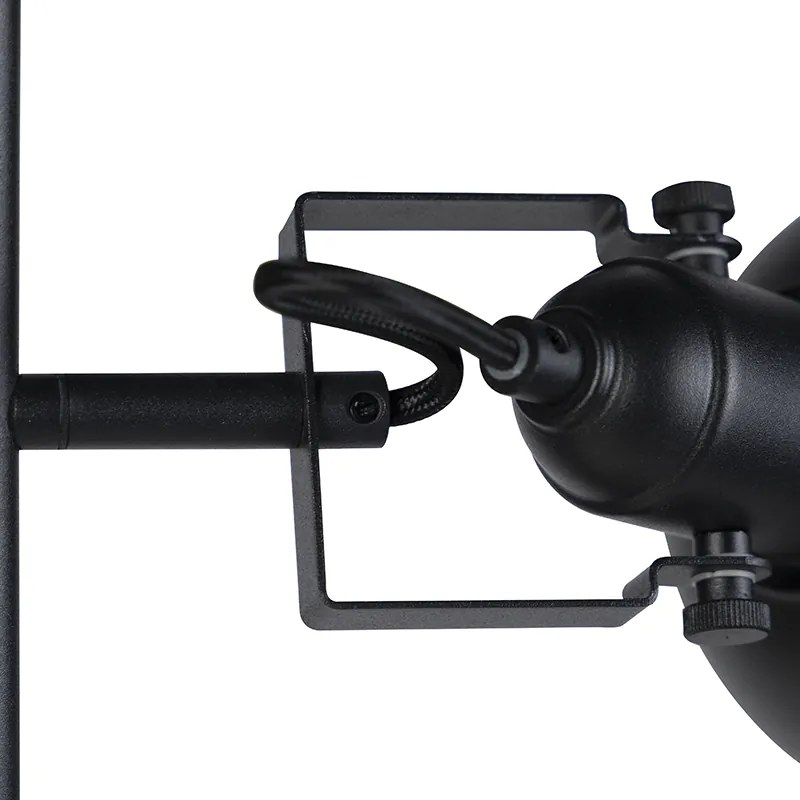 Inteligentna lampa podłogowa czarna ze złotymi elementami z 3 źródłami światła WiFi P45 - Tommy