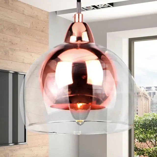 Szklana nowoczesna lampa wisząca nad wyspę - S670 Z0-P54