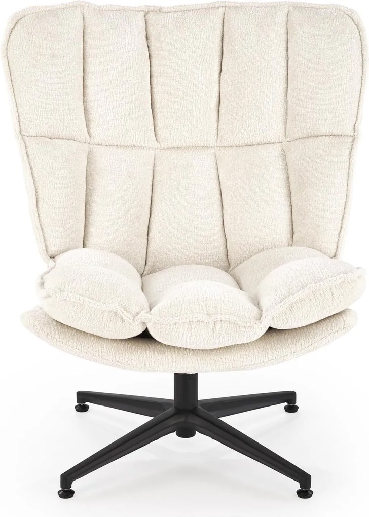 Kremowy fotel wypoczynkowy Fofana Halmar