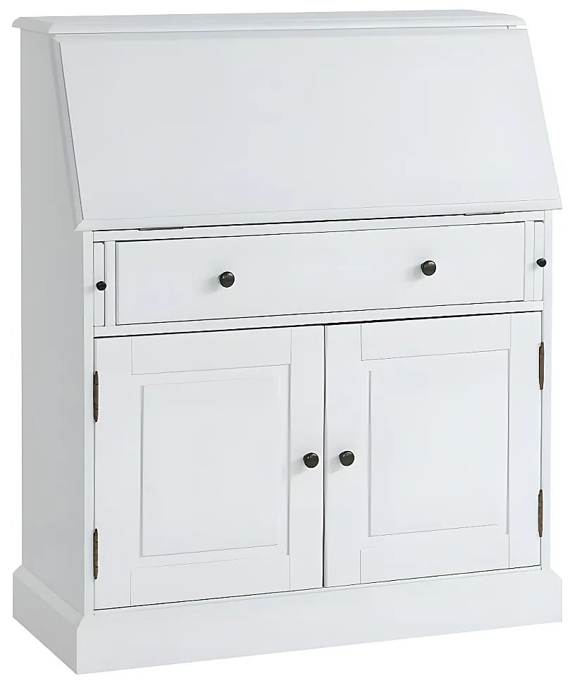 Sekretarzyk – Sosna i MDF – Kolor biały - CLEORE