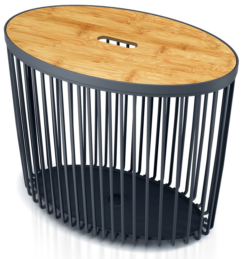 Stolik z miejscem do przechowywania Clubo 55 l owalny PROSPERPLAST