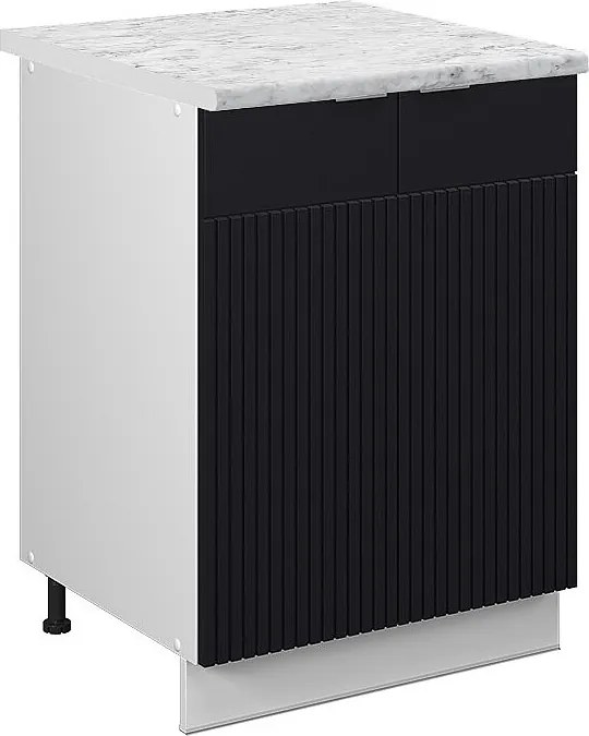 Szafki kuchenne czarne paski 60x60x82 fame-line