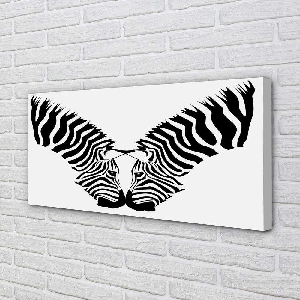 Obraz na płótnie Odbicie lustrzane zebra