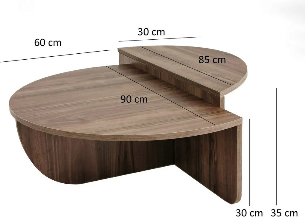 Stolik konferencyjny Podium Walnut