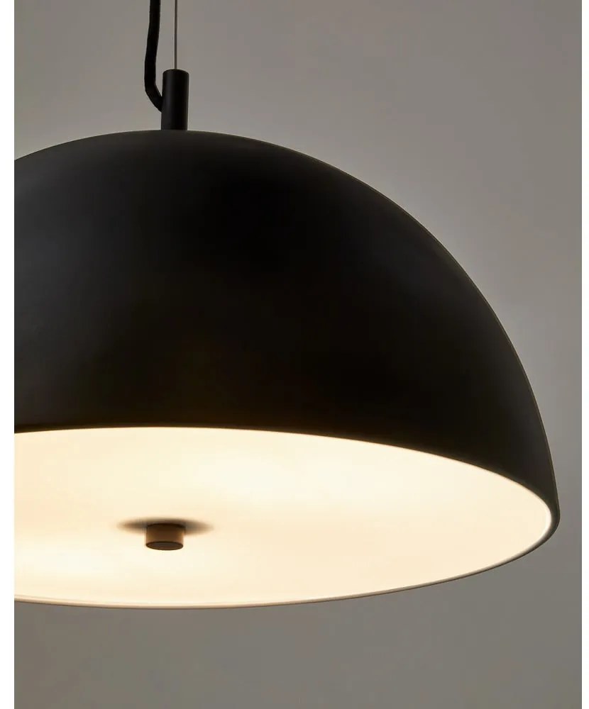 Czarna lampa wisząca z metalowym kloszem ø 39,5 cm Catlar – Kave Home