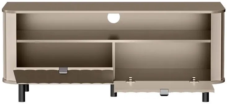Szary ryflowany stolik pod tv glina K2-C38
