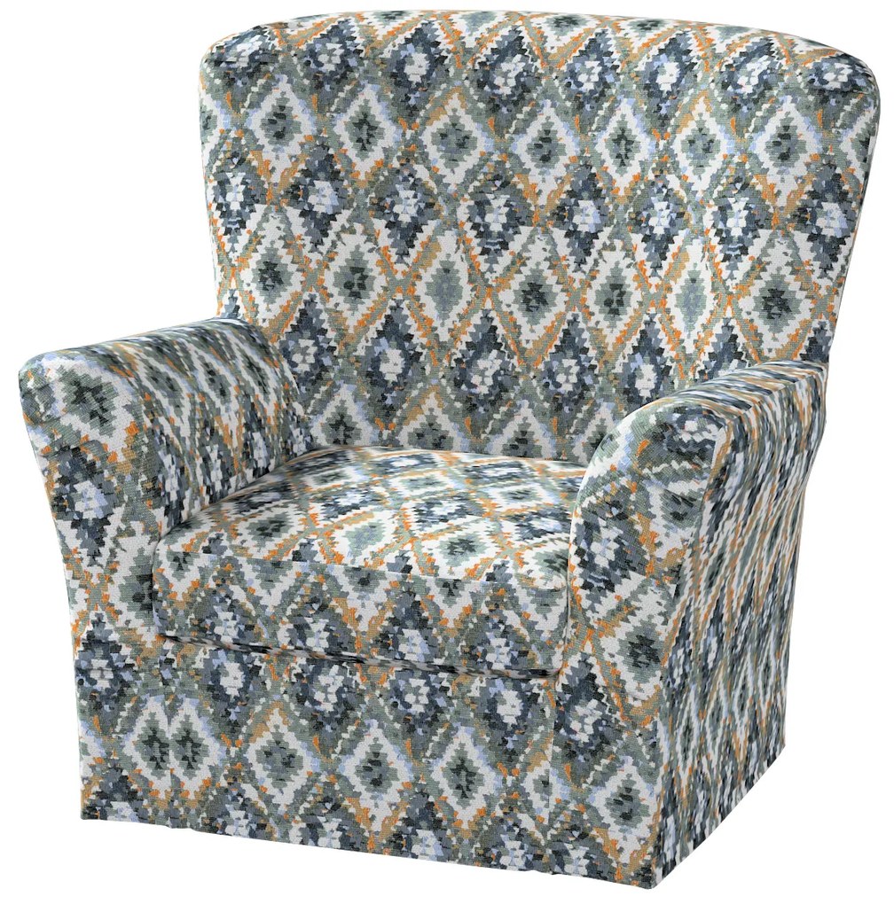 Pokrowiec na fotel Tomelilla wysoki z zakładkami