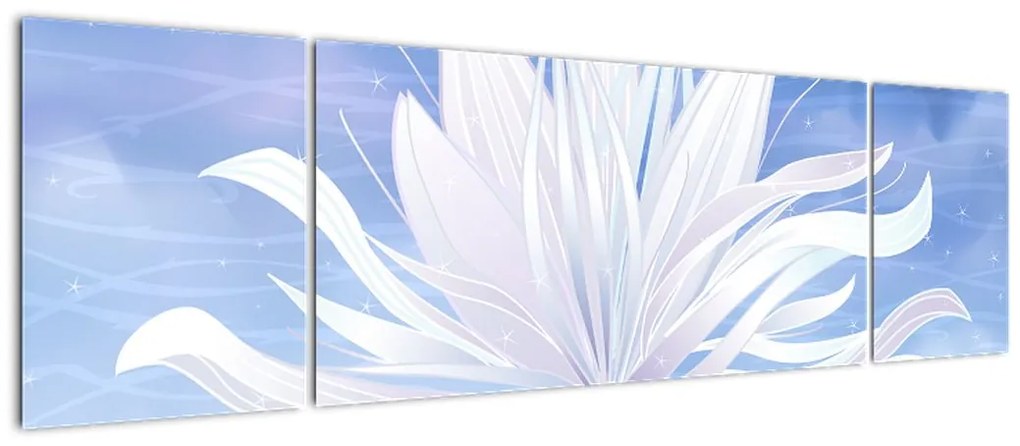Obraz - Kwiat lotosu (170x50 cm)