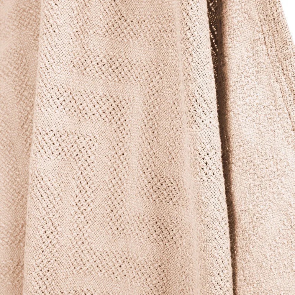Beżowy bawełniany koc dziecięcy dzianinowy 80x80 cm Frosty Almond – Roba